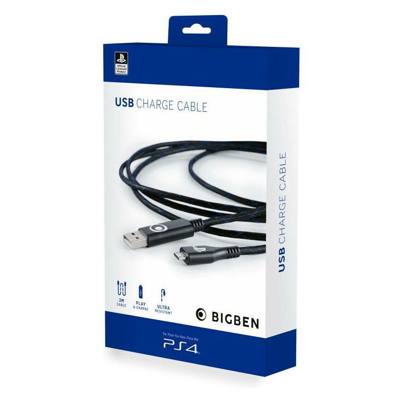 BigBen PS4 Official USB Charging Cable 3m