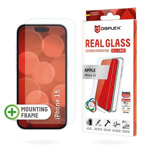 DISPLEX Zaštitno staklo + maskica Real Glass 2D + Case za iPhone 15 