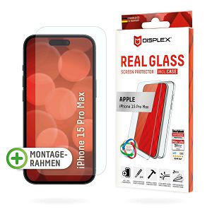DISPLEX Zaštitno staklo + maskica Real Glass 2D + Case za iPhone 15 Pro Max