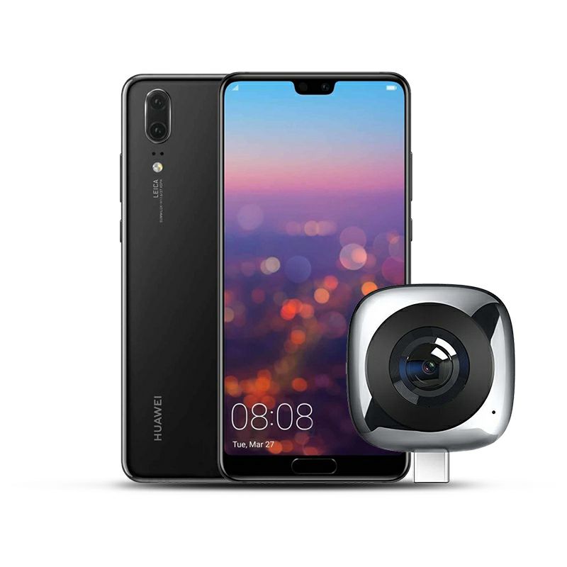 Mobitel Huawei P20, 5.8", Dual SIM, 4GB, 128GB, crni + Huawei 360° kamera