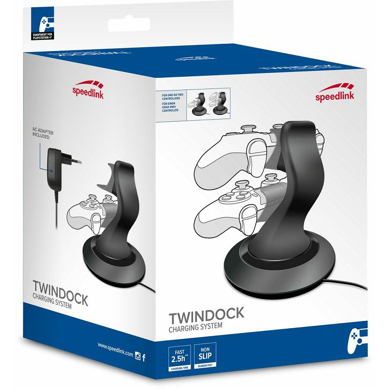 PS4 punjač SPEEDLINK Twindock, za 2 kontrolera