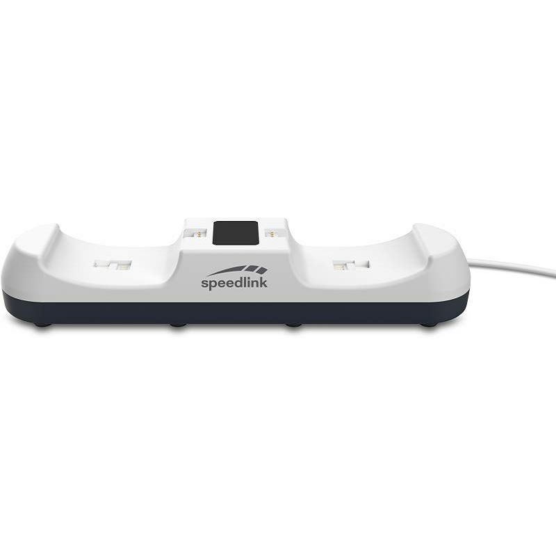 PS5 punjač SPEEDLINK Jazz, za 2 kontrolera, bijeli