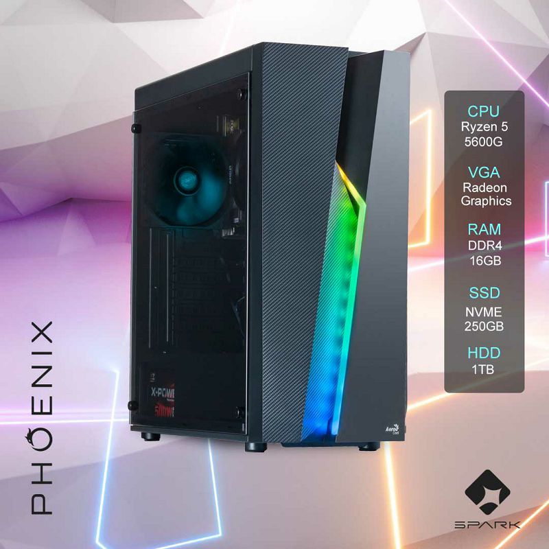 Računalo Phoenix SPARK Z-171 AMD Ryzen 5 5600G/16GB DDR4/NVME SSD 250GB/HDD 1TB