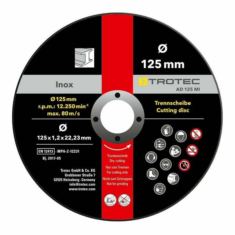 Rezna ploča za inox Tortec 125mm