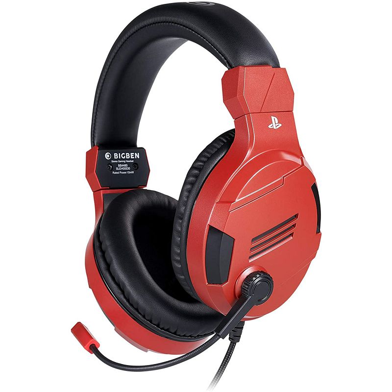 Slušalice BIGBEN PS4 gaming žičane V3, crvene