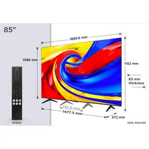 TCL QLED TV 85" 85P7L Google TV - slika 6
