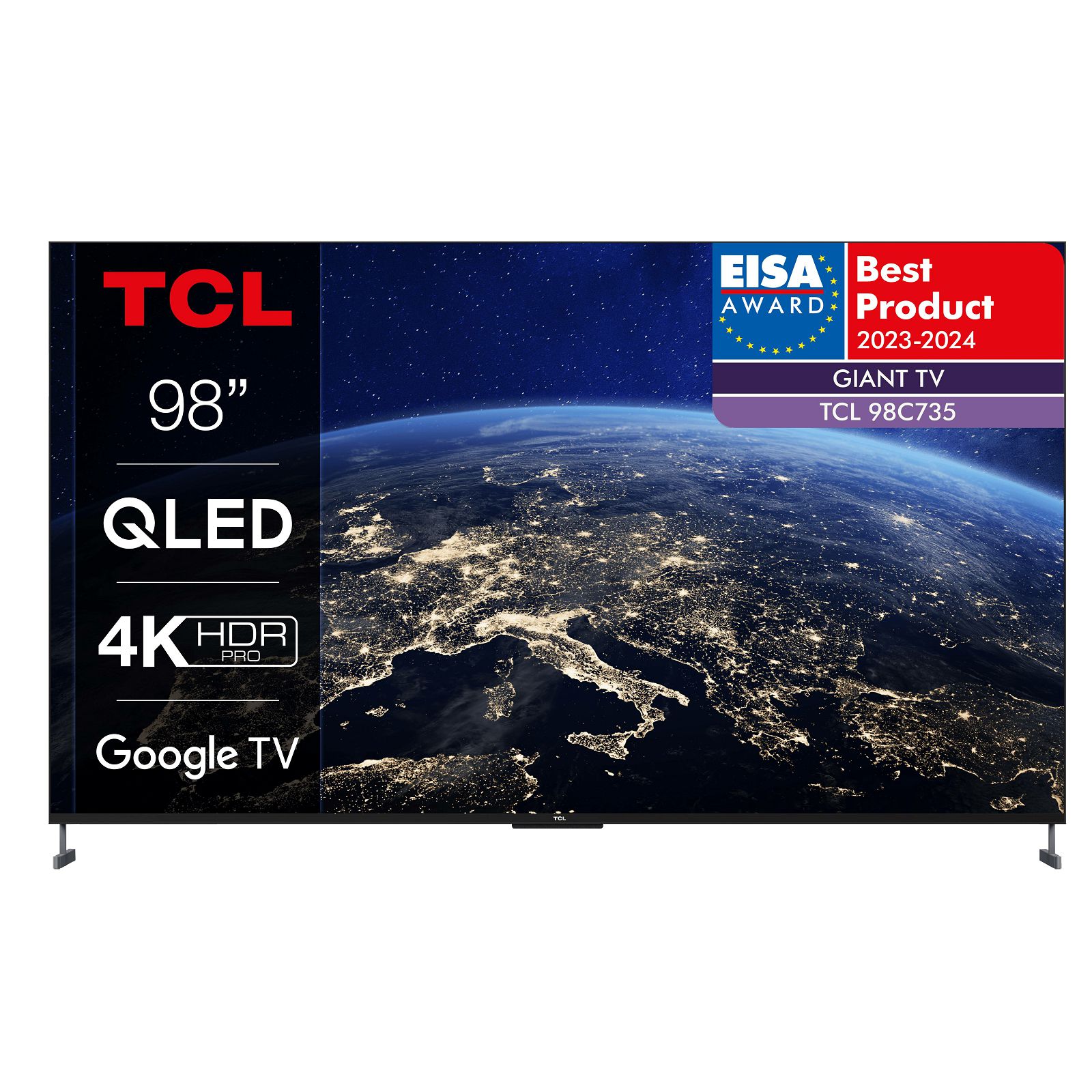 Televizor TCL 98'' 98C735, QLED, 4K, Google TV, DVB-T2/C/S2 HEVC/H.265