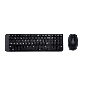 Tipkovnica i miš Logitech MK220, bežična, crna