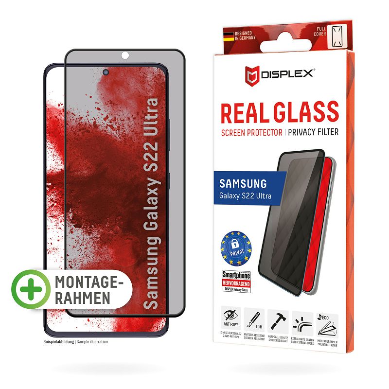 Zaštitno staklo DISPLEX Privacy Glass 3D za Samsung Galaxy S22 Ultra (01580)