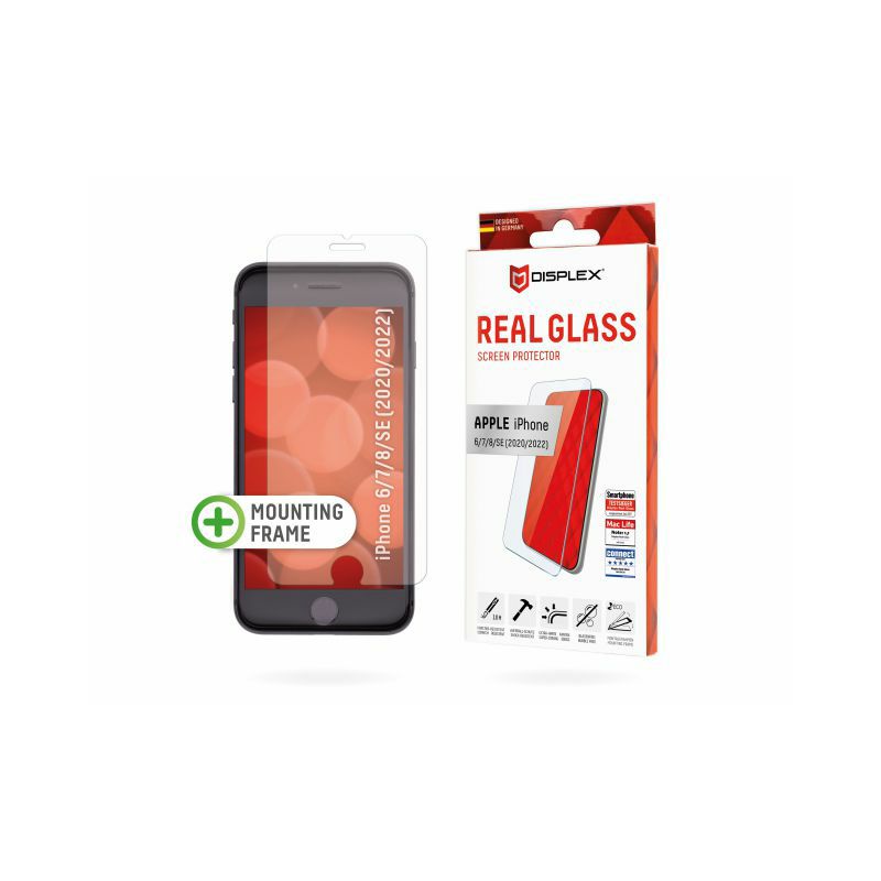Zaštitno staklo DISPLEX Real Glass 2D za Apple iPhone 6/7/8/SE (20/22) (1252)