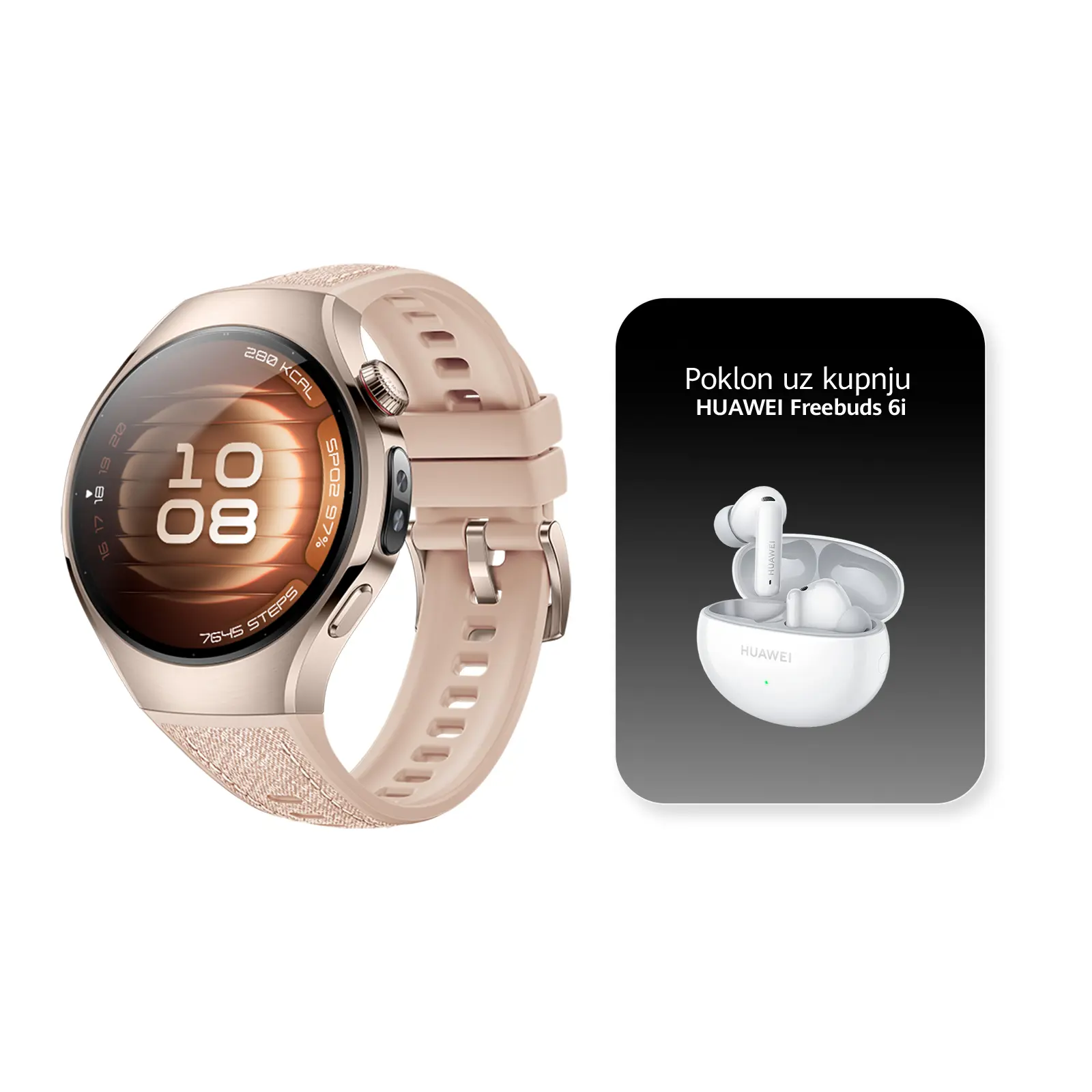 Huawei Watch 5 42mm Beige + POKLON - slika 1
