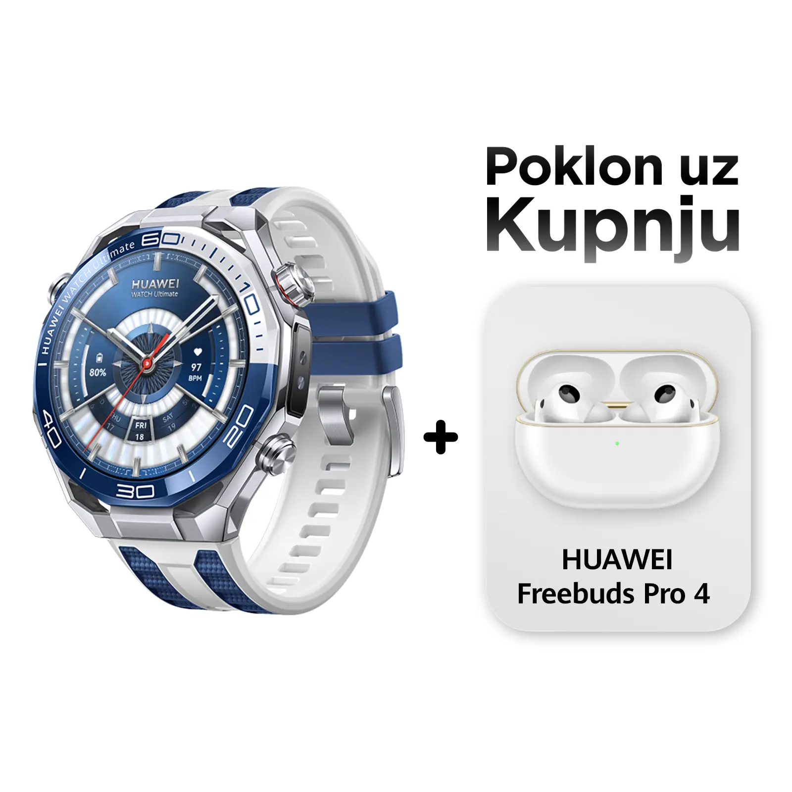 Huawei Watch Ultimate 2 Blue 48.5mm + POKLON - slika 1