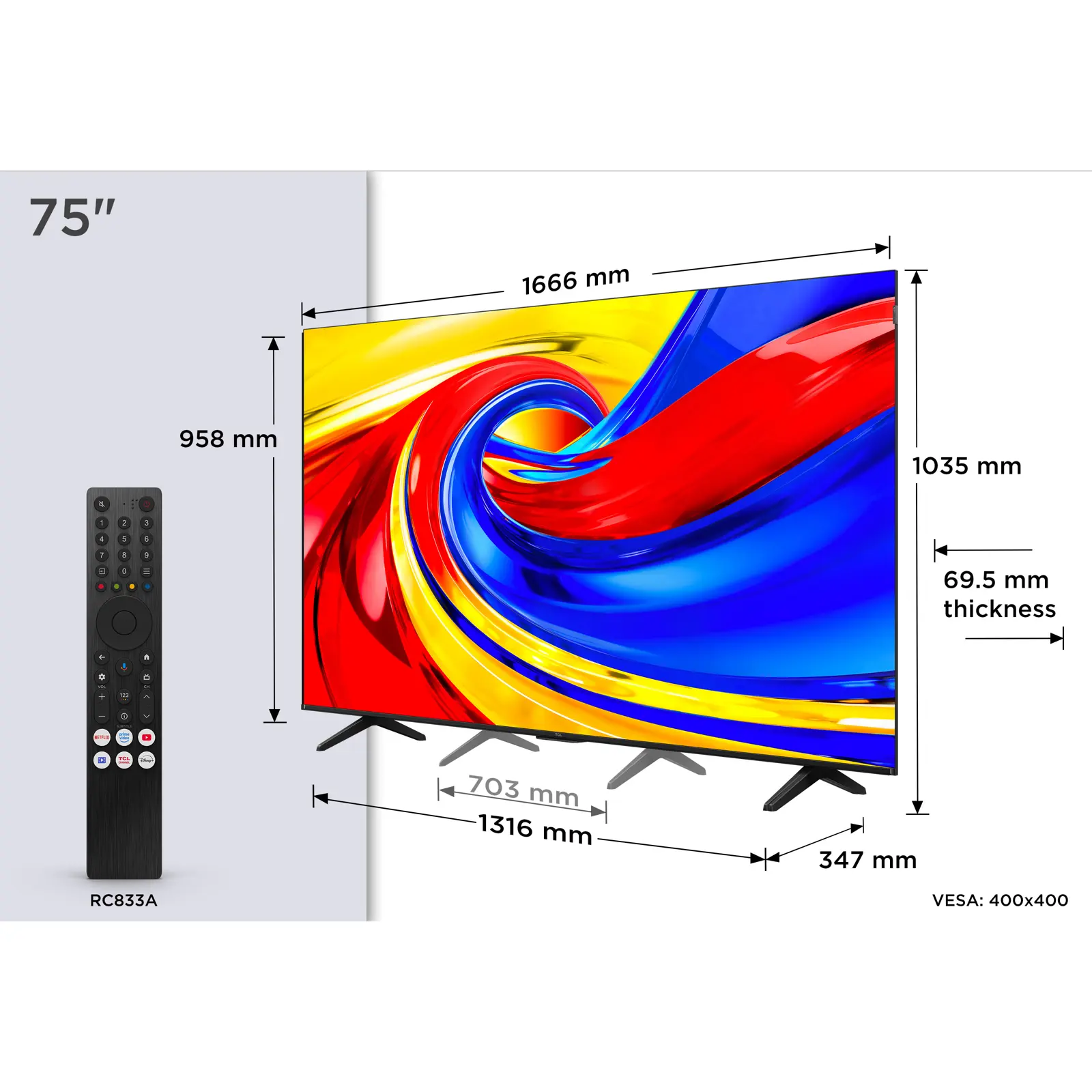 TCL QLED TV 75" 75P7L Google TV - slika 5