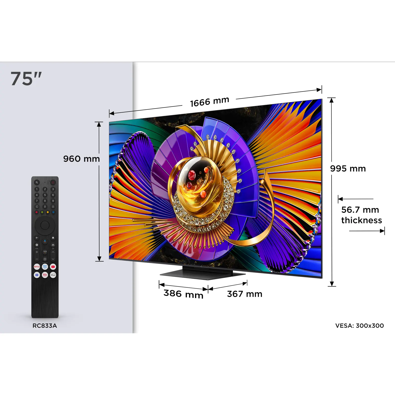 TCL SQD Mini-LED TV 75" 75C7L Google TV - slika 10